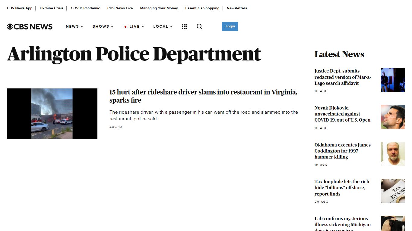 Stories About Arlington Police Department - CBS News